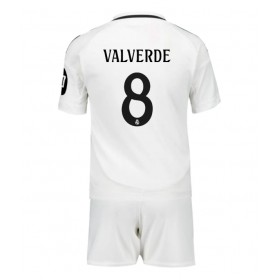 Dres Real Madrid Federico Valverde #8 Domaci za djecu 2024-25 Kratak Rukav (+ kratke hlače)